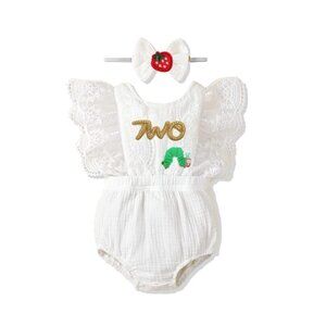 The Very Hungry Caterpillar Dress Outfit Romper Clothes Jumpsuit Second Birthday